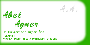 abel agner business card